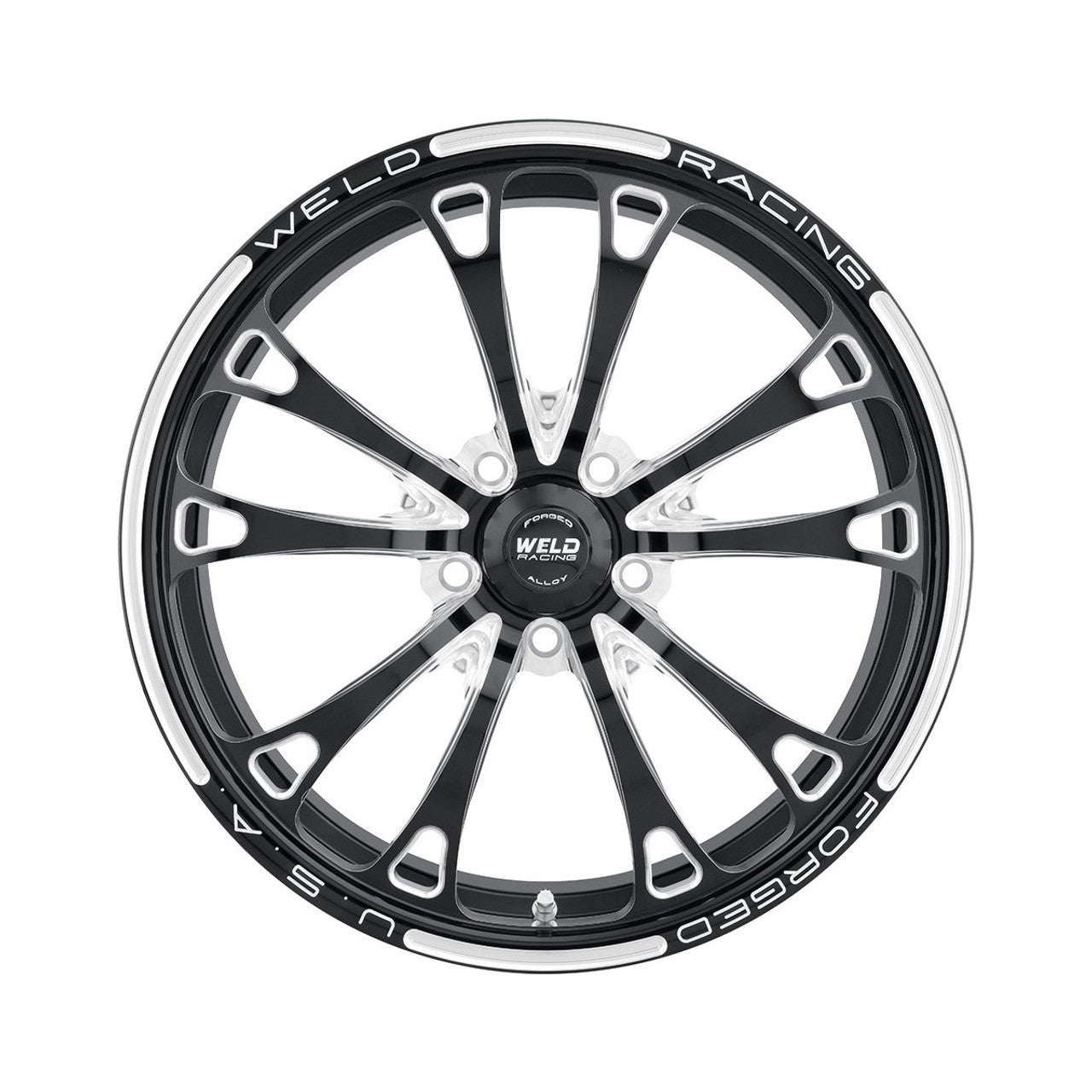 Weld 18x6 V-Series 1-Pc Frontrunner 5x4.5 BP 3.2 BS Black (2005 - 2026 Mustang / 2024 Mustang / Non Dark Horse or PP) 84B1806206
