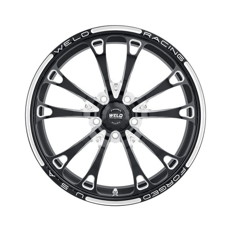 Weld 18x6 V-Series 1-Pc Frontrunner 5x4.5 BP 3.2 BS Black (2005 - 2026 Mustang / 2024 Mustang / Non Dark Horse or PP) 84B1806206