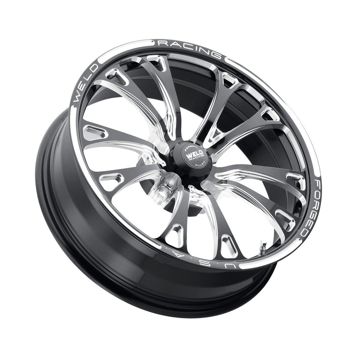 Weld 18x6 V-Series 1-Pc Frontrunner 5x4.5 BP 3.2 BS Black (2005 - 2026 Mustang / 2024 Mustang / Non Dark Horse or PP) 84B1806206
