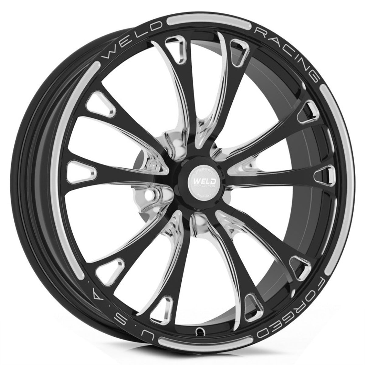 Weld 18x6 V-Series 1-Pc Frontrunner 5x4.5 BP 3.2 BS Black (2005 - 2026 Mustang / 2024 Mustang / Non Dark Horse or PP) 84B1806206