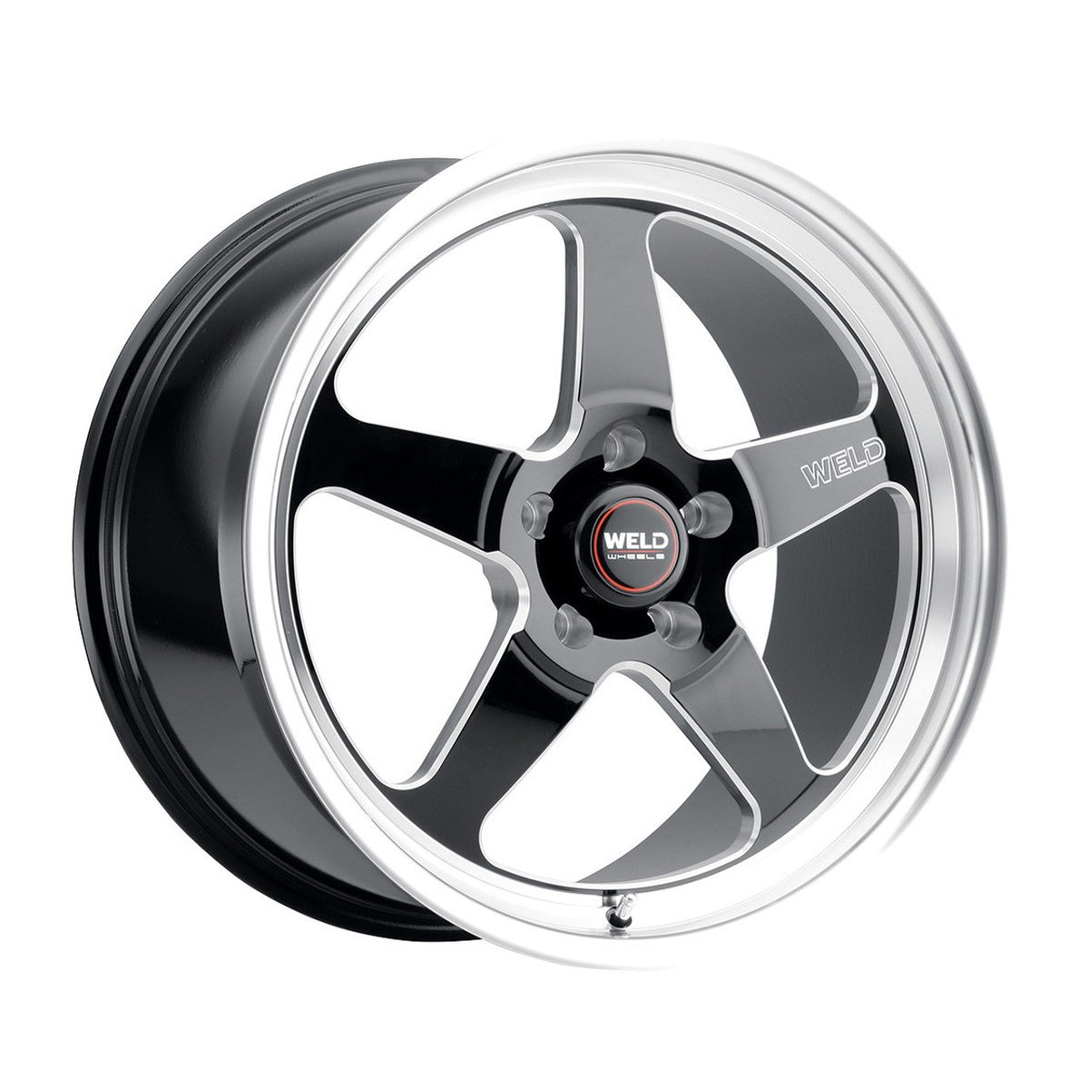 Weld 20x5 Ventura Drag Wheel 5x114.3 ET -38 BS 1.66 Gloss Black (2020 - 2022 Shelby GT500) S1550C067N38