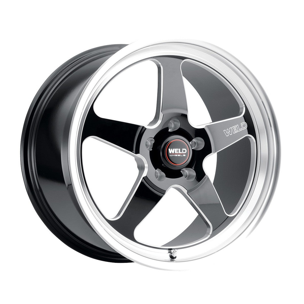 Weld 20x5 Ventura Drag Wheel 5x114.3 ET -38 BS 1.66 Gloss Black (2020 - 2022 Shelby GT500) S1550C067N38