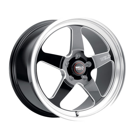 Weld 20x5 Ventura Drag Wheel 5x114.3 ET -38 BS 1.66 Gloss Black (2020 - 2022 Shelby GT500) S1550C067N38
