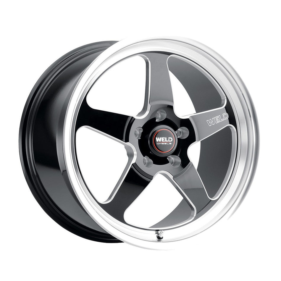 Weld 20x5 Ventura Drag Wheel 5x114.3 ET -38 BS 1.66 Gloss Black (2020 - 2022 Shelby GT500) S1550C067N38