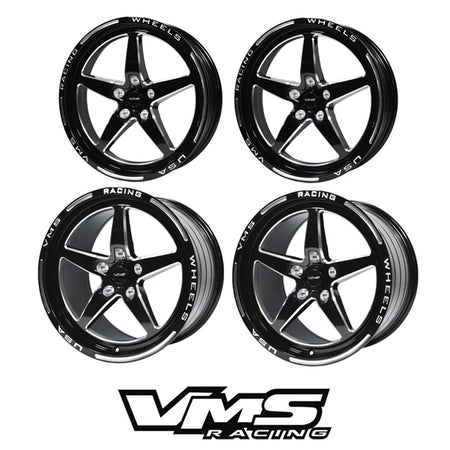 VMS Front & Rear Street Drag Wheel Set (2005-2023 Mustang / 2024 Mustang)