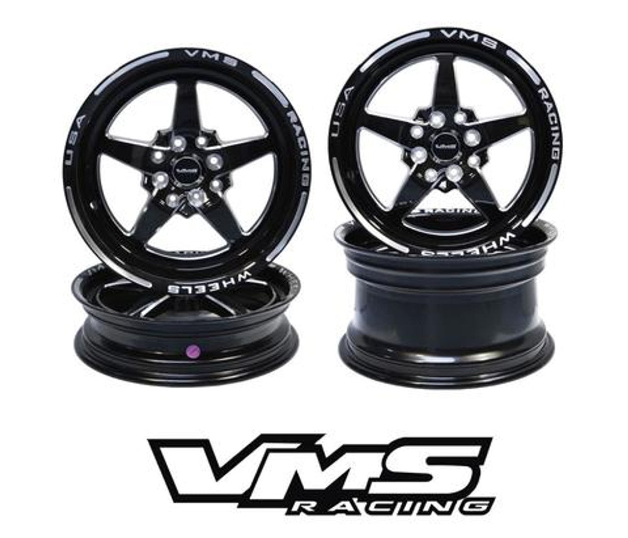 VMS Front & Rear Street Drag Wheel Set (2005-2023 Mustang / 2024 Mustang)