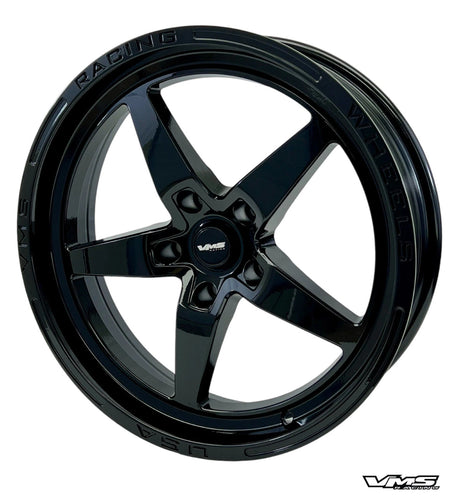 VMS 18X5 Front Street Drag Race Wheel Black Dark Series (10-20 Camaro/14-17 SS/08-14 CTSV) VWST099