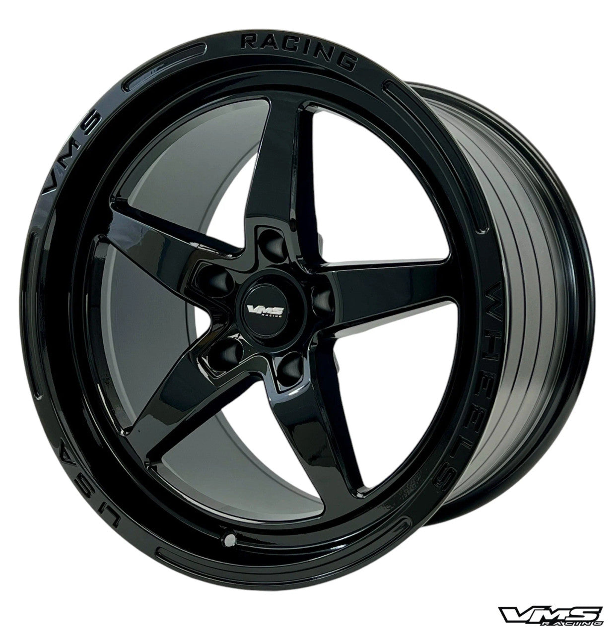 VMS 17x10 Rear V-Star Drag Race Wheel Black Dark Series (2006+ Charger/Challenger) VWST100