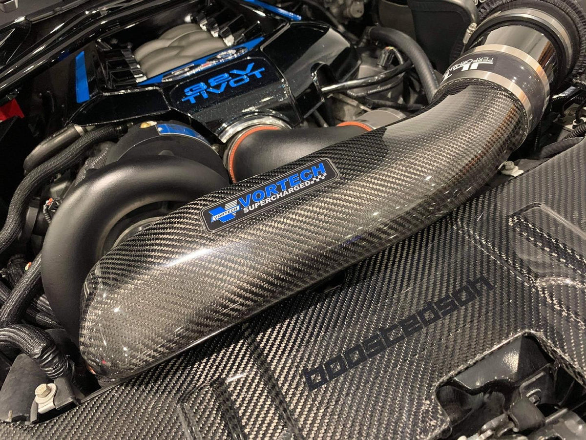 Vortech / Paxton Carbon Fiber Air Inlet Duct (2011 - 2014 Mustang GT) 4FQ012-013