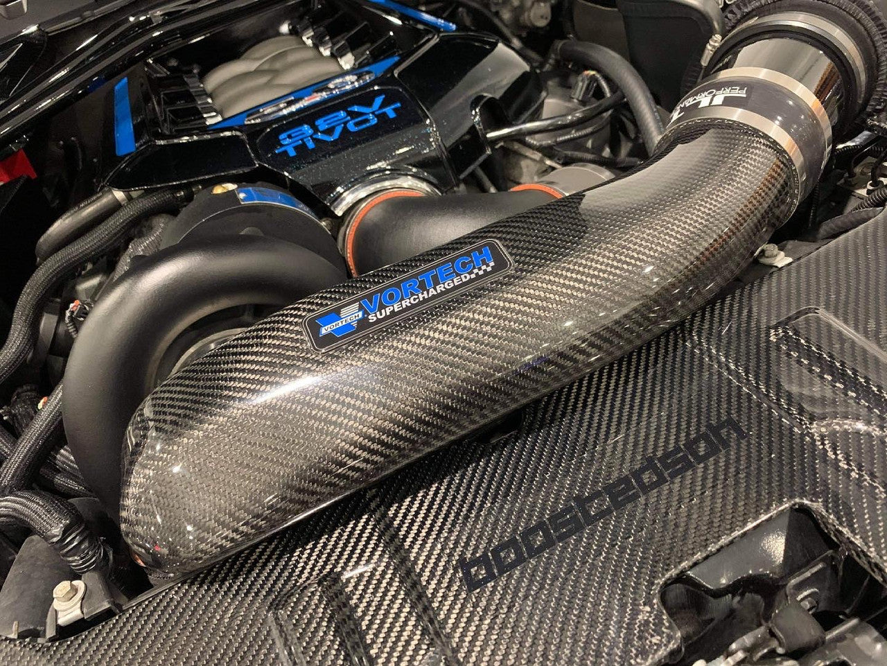Vortech / Paxton Carbon Fiber Air Inlet Duct (2011 - 2014 Mustang GT) 4FQ012-013