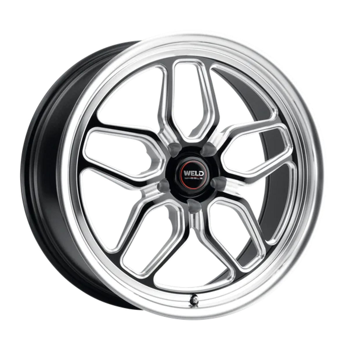 Weld 18x5 Laguna Drag Wheel 5x120.65 ET -23 BS 2.1 Gloss Black Milled Finish S1528C063N23