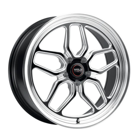 Weld 18x5 Laguna Drag Wheel 5x120.65 ET -23 BS 2.1 Gloss Black Milled Finish S1528C063N23