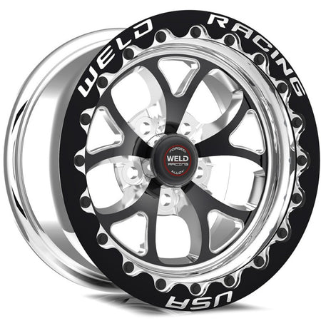 Weld 17x10 S76 Beadlock Black Center Rear Wheel (2015-2023 Mustang GT w/Brembo / 2024 Mustang Non PP & Darkhorse) 76LB7100A80F