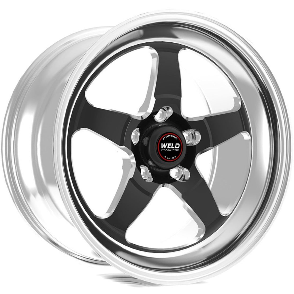 Weld 15x10 S71 Black Center Rear Wheel (1979-1993 Mustang FOX Base / GT / LX / Cobra Pace Car / Capri) 71LB-510P65C