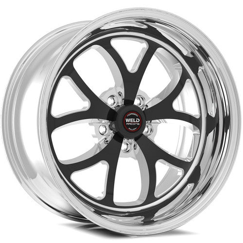 Weld 15x8 S76 Black Center Front / Rear Wheel (1967-1992 Camaro) 76LB508B45A
