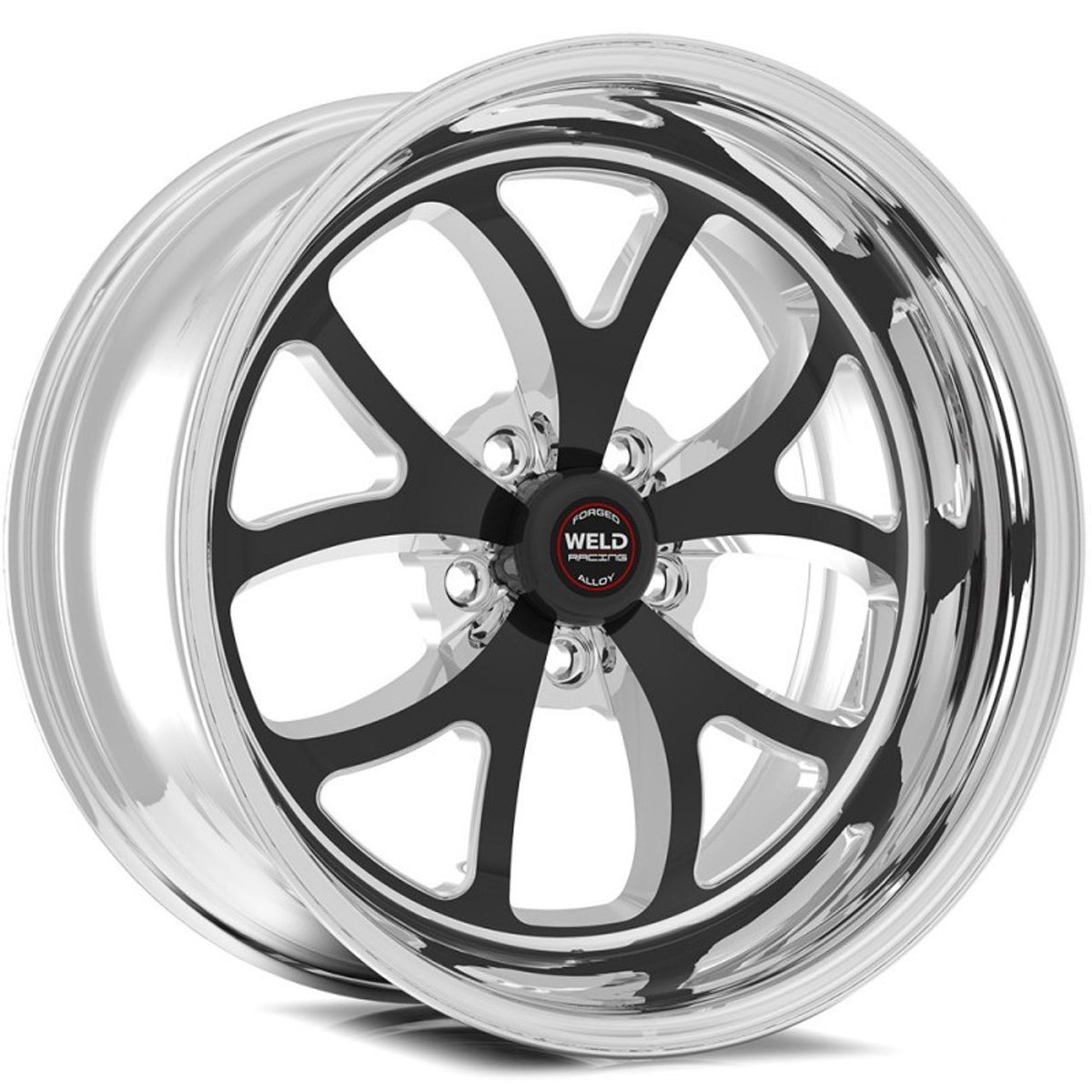 Weld 17x8 S76 Black Center Front / Rear Wheel (1967-1969 Camaro) 76LB7080B45A