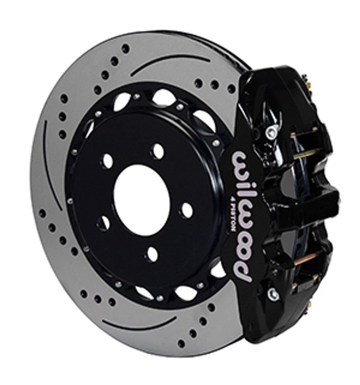 Wilwood AERO4 Big Brake Rear Brake Kit For OE Parking Brake 14.25" Drilled & Slotted (10-15 Camaro)140-11270-D