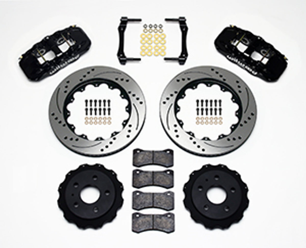 Wilwood AERO4 Big Brake Rear Brake Kit For OE Parking Brake 14.25" Drilled & Slotted (10-15 Camaro)140-11270-D