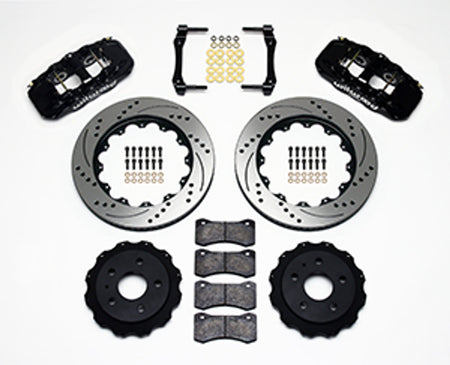 Wilwood AERO4 Big Brake Rear Brake Kit For OE Parking Brake 14.25" Drilled & Slotted (10-15 Camaro)140-11270-D