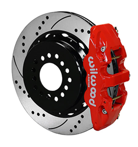 Wilwood AERO4 Big Brake Rear Parking Brake Kit 14" Drilled & Slotted (05-14 Mustang) 140-10950-D