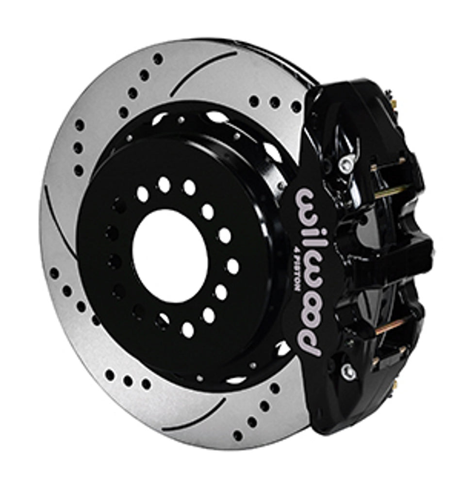 Wilwood AERO4 Big Brake Rear Parking Brake Kit 14" Drilled & Slotted (73-94 Mustang) 140-10952-D