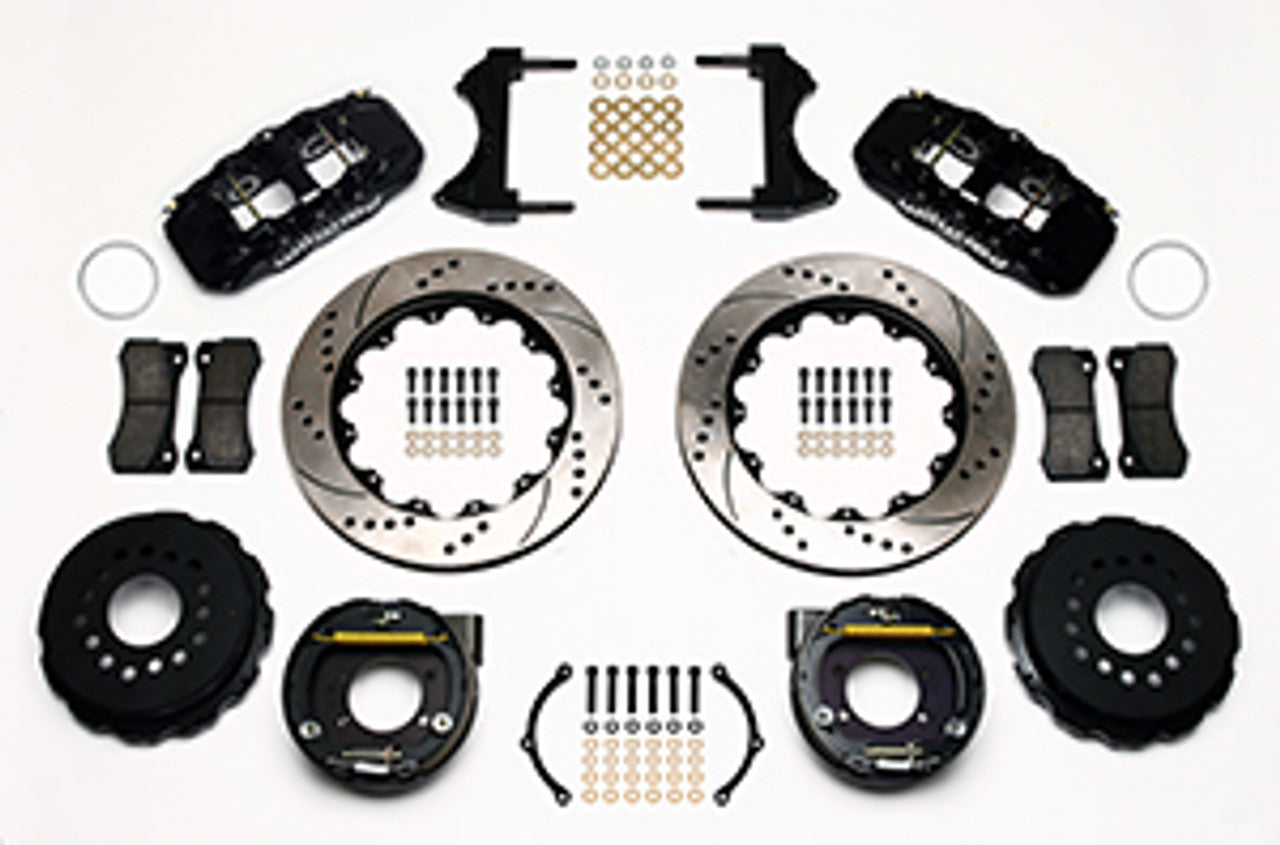 Wilwood AERO4 Big Brake Rear Parking Brake Kit 14" Drilled & Slotted (73-94 Mustang) 140-10952-D