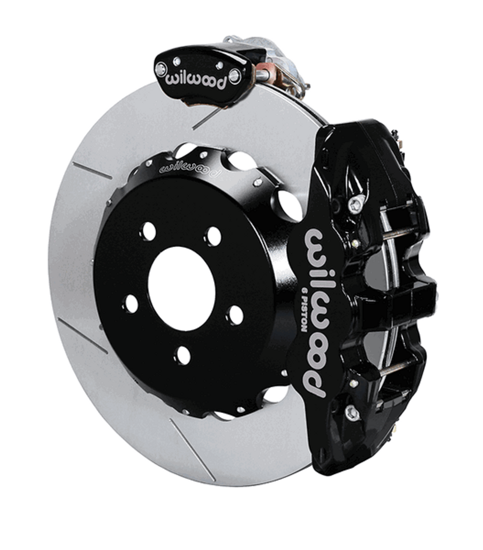 Wilwood Aero4-MC4 14" Big Brake Rear Parking Brake Kit Slotted (2015 - 2023 Mustang) 140-13888