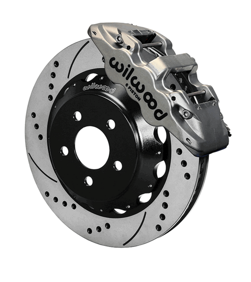 Wilwood Aero6 15" Big Brake Front Brake Kit Drilled & Slotted (2015 - 2023 Mustang) 140-13887-D