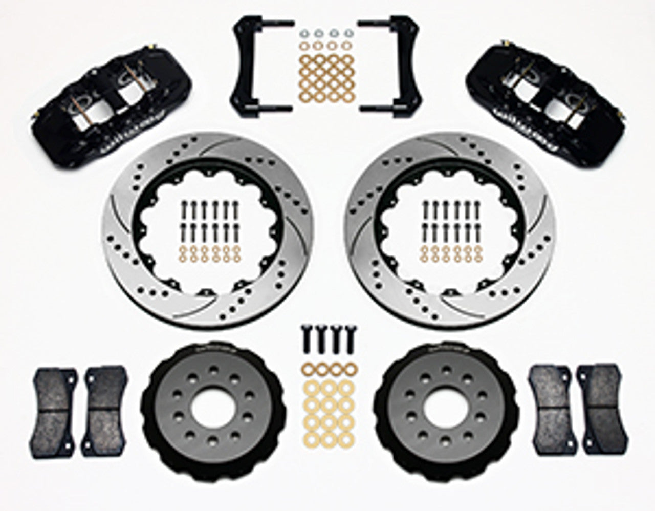 Wilwood AERO6 Big Brake Front Brake Kit 14" Drilled & Slotted (05-14 Mustang) 140-10830-D