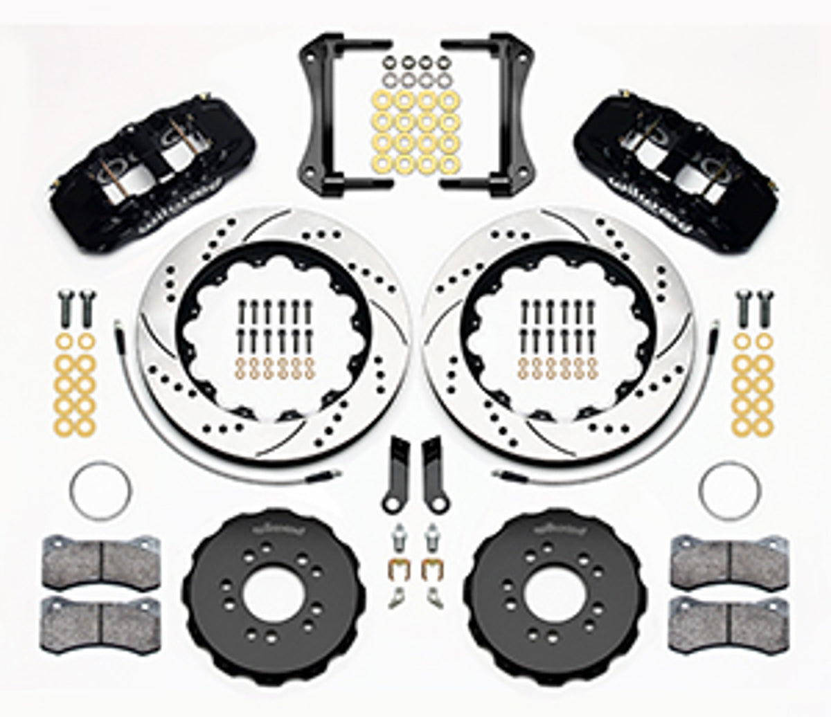 Wilwood AERO6 Big Brake Front Brake Kit 14" Drilled & Slotted (05-14 Mustang) 140-13685-D