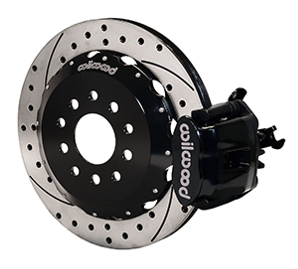 Wilwood Combination Parking Brake Caliper Rear Brake Kit 12.88" Drilled & Slotted (05-14 Mustang) 140-10159-D