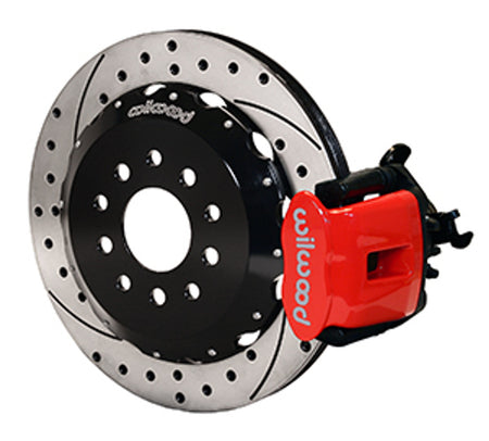 Wilwood Combination Parking Brake Caliper Rear Brake Kit 12.88" Drilled & Slotted (05-14 Mustang) 140-10159-D