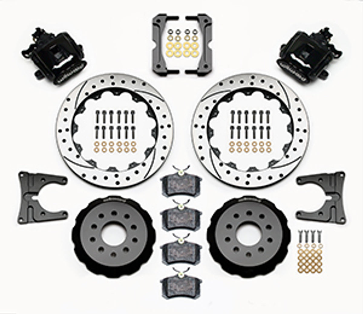 Wilwood Combination Parking Brake Caliper Rear Brake Kit 12.88" Drilled & Slotted (05-14 Mustang) 140-10159-D