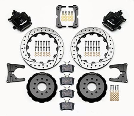 Wilwood Combination Parking Brake Caliper Rear Brake Kit 12.88" Drilled & Slotted (05-14 Mustang) 140-10159-D