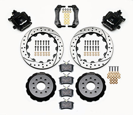 Wilwood Combination Parking Brake Caliper Rear Brake Kit 12.88" Drilled & Slotted (94-04 Mustang) 140-10158-D