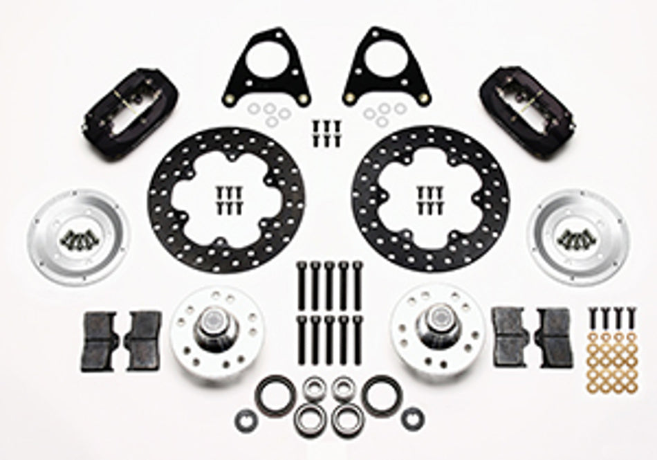 Wilwood Forged Dynalite Front Drag Brake Kit Type III Ano Drilled (84-93 Mustang) 140-4503-BD