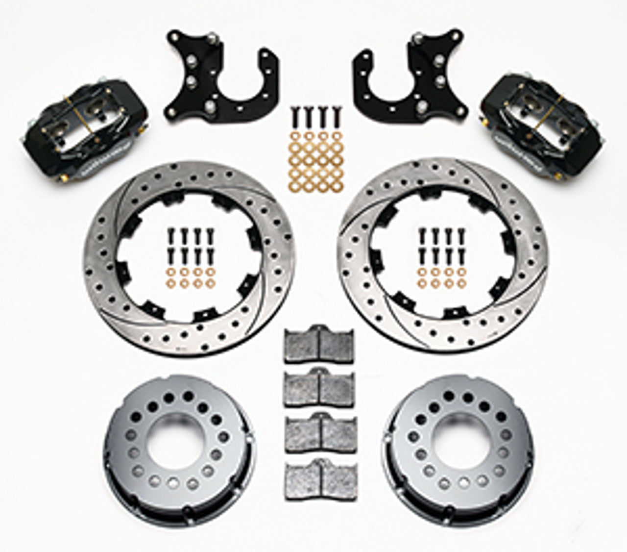 Wilwood Forged Dynalite Pro Series Rear Brake Kit 8.8 2.5 Offset Drilled & Slotted (73-94 Mustang) 140-3018-D