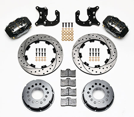 Wilwood Forged Dynalite Pro Series Rear Brake Kit 8.8 2.5 Offset Drilled & Slotted (73-94 Mustang) 140-3018-D