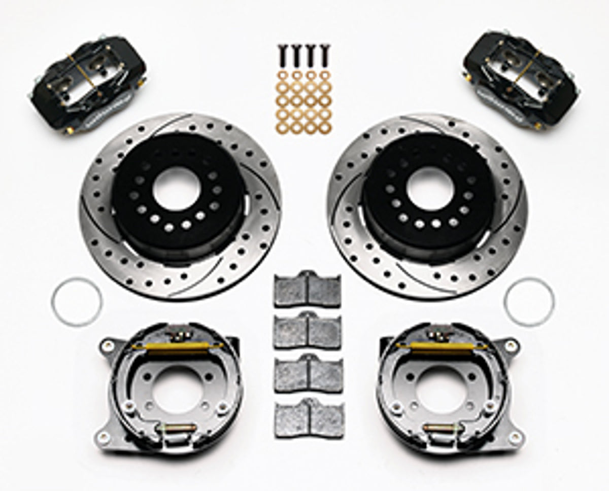 Wilwood Forged Dynalite Rear Parking Brake Kit 8.8 2.5 Offset SRP Drilled (73-94 Mustang) 140-7146-D