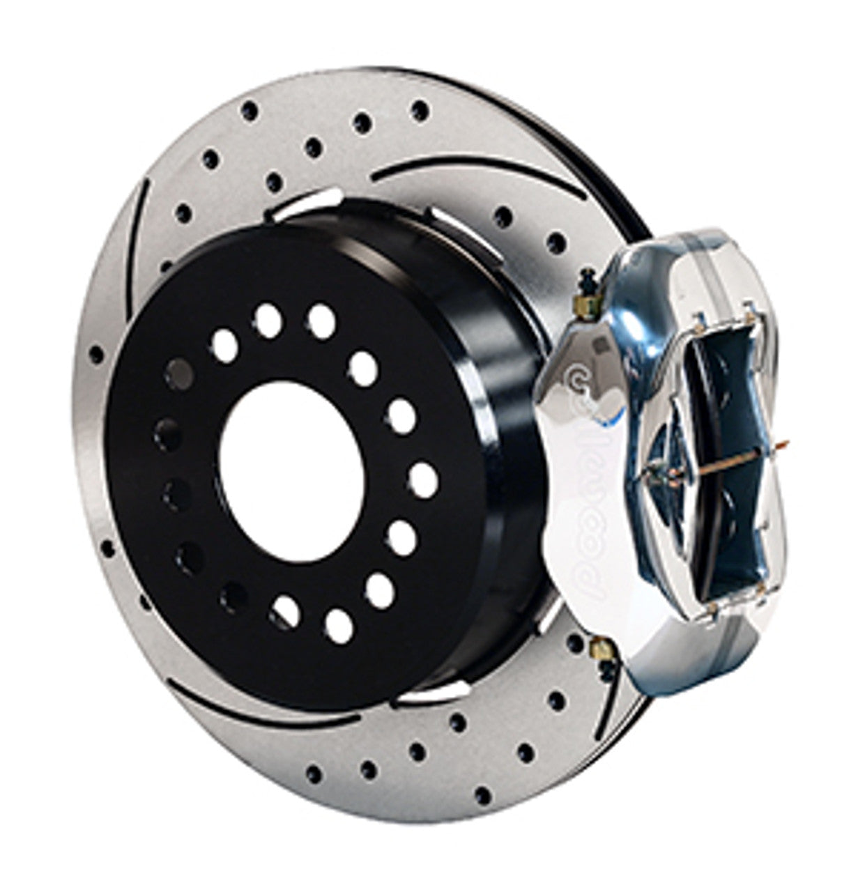 Wilwood Forged Dynalite Rear Parking Brake Kit 8.8 2.5 Offset SRP Drilled (73-94 Mustang) 140-7146-D