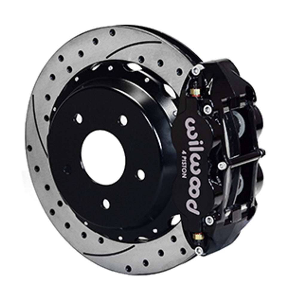 Wilwood Forged Narrow Superlite 4R Big Brake Rear Brake Kit For OE Parking Brake 12.88" Drilled & Slotted (88-02 Camaro) 140-9830-D