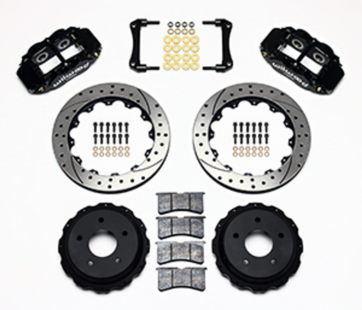 Wilwood Forged Narrow Superlite 4R Big Brake Rear Brake Kit For OE Parking Brake 12.88" Drilled & Slotted (88-02 Camaro) 140-9830-D