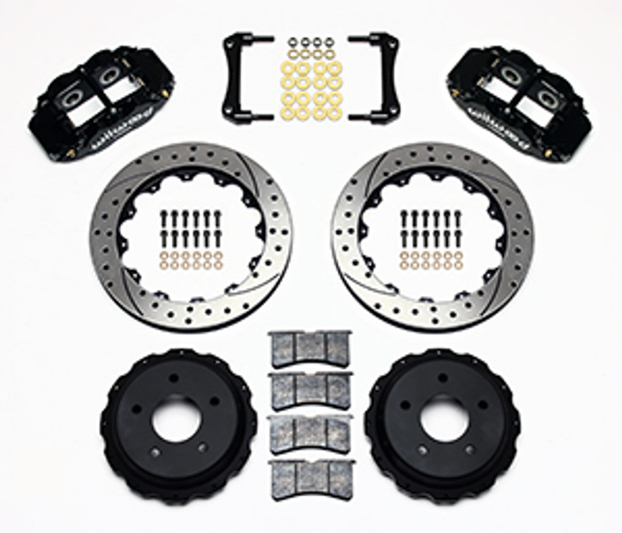 Wilwood Forged Narrow Superlite 4R Big Brake Rear Brake Kit For OE Parking Brake 12.88" Drilled & Slotted (88-02 Camaro) 140-9830-D