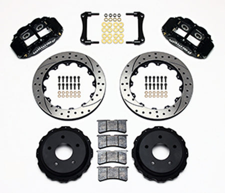 Wilwood Forged Narrow Superlite 4R Big Brake Rear Brake Kit For OE Parking Brake 12.88" Drilled & Slotted (88-02 Camaro) 140-9830-D