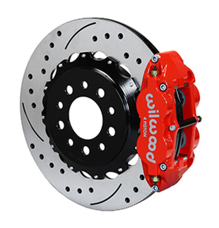 Wilwood Forged Narrow Superlite 4R Big Brake Rear Brake Kit For OE Parking Brake 14" Drilled & Slotted (10-17 Camaro) 140-13648-D