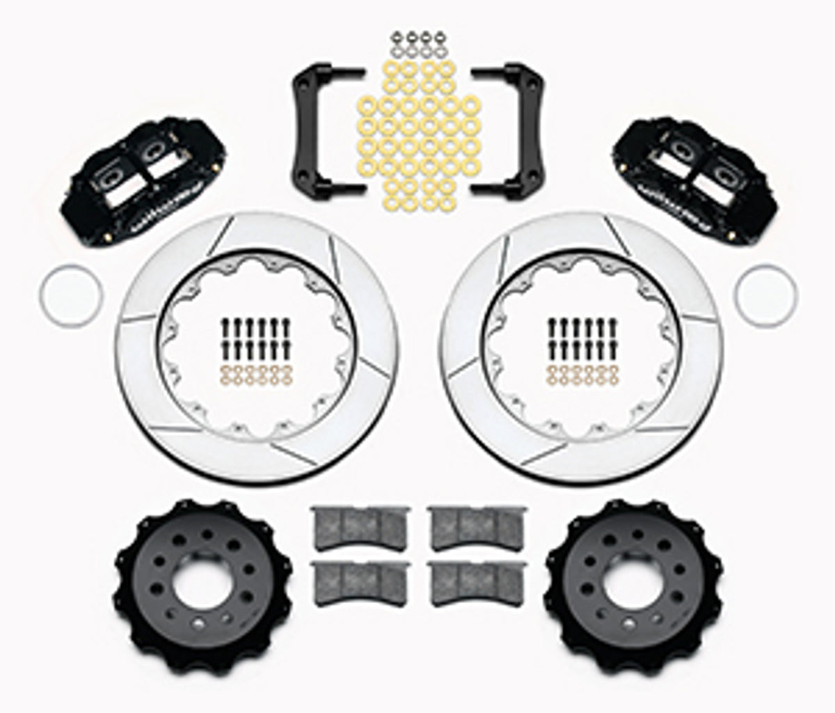 Wilwood Forged Narrow Superlite 4R Big Brake Rear Brake Kit For OE Parking Brake 14" Slotted (10-17 Camaro) 140-13648