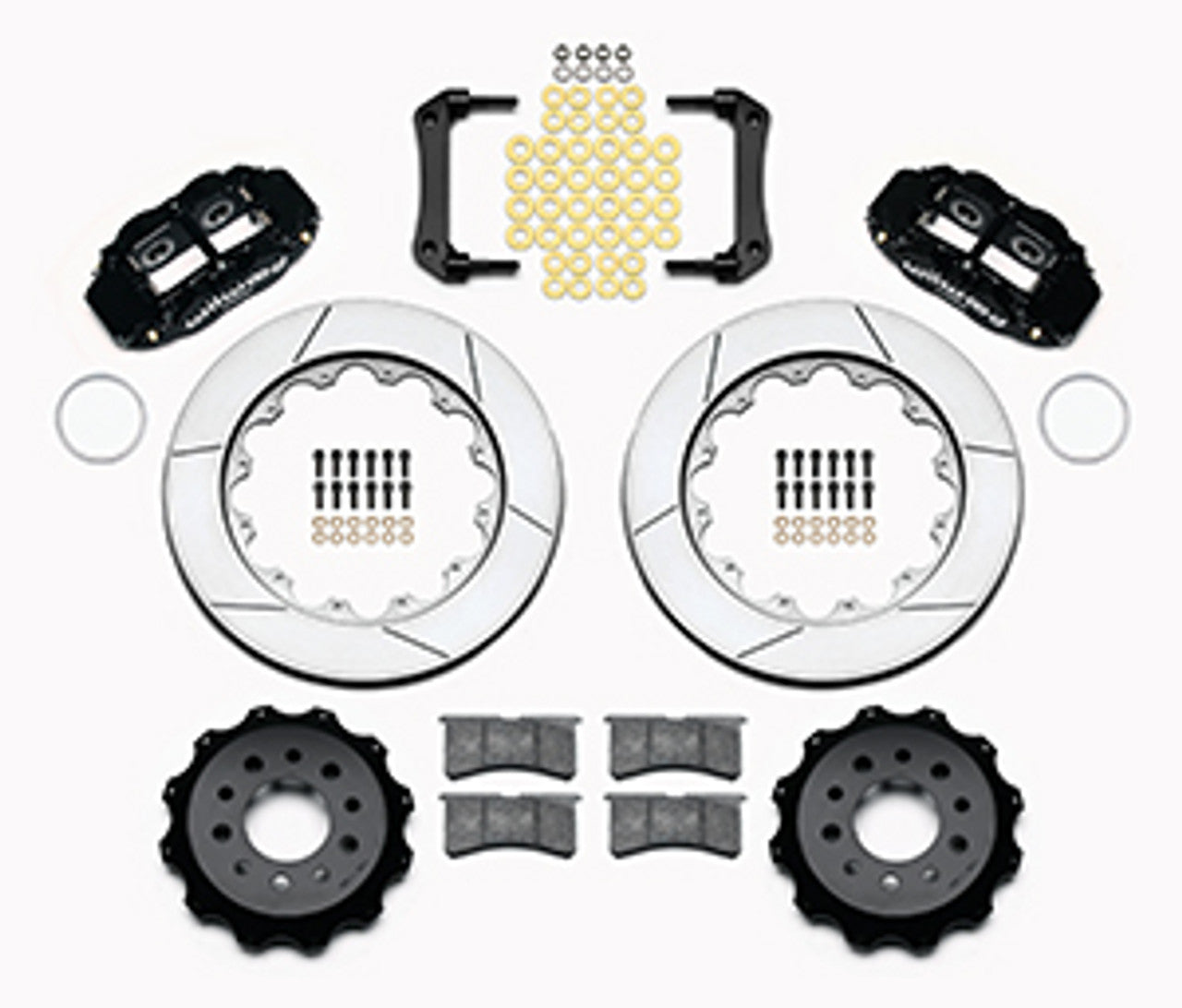 Wilwood Forged Narrow Superlite 4R Big Brake Rear Brake Kit For OE Parking Brake 14" Slotted (10-17 Camaro) 140-13648