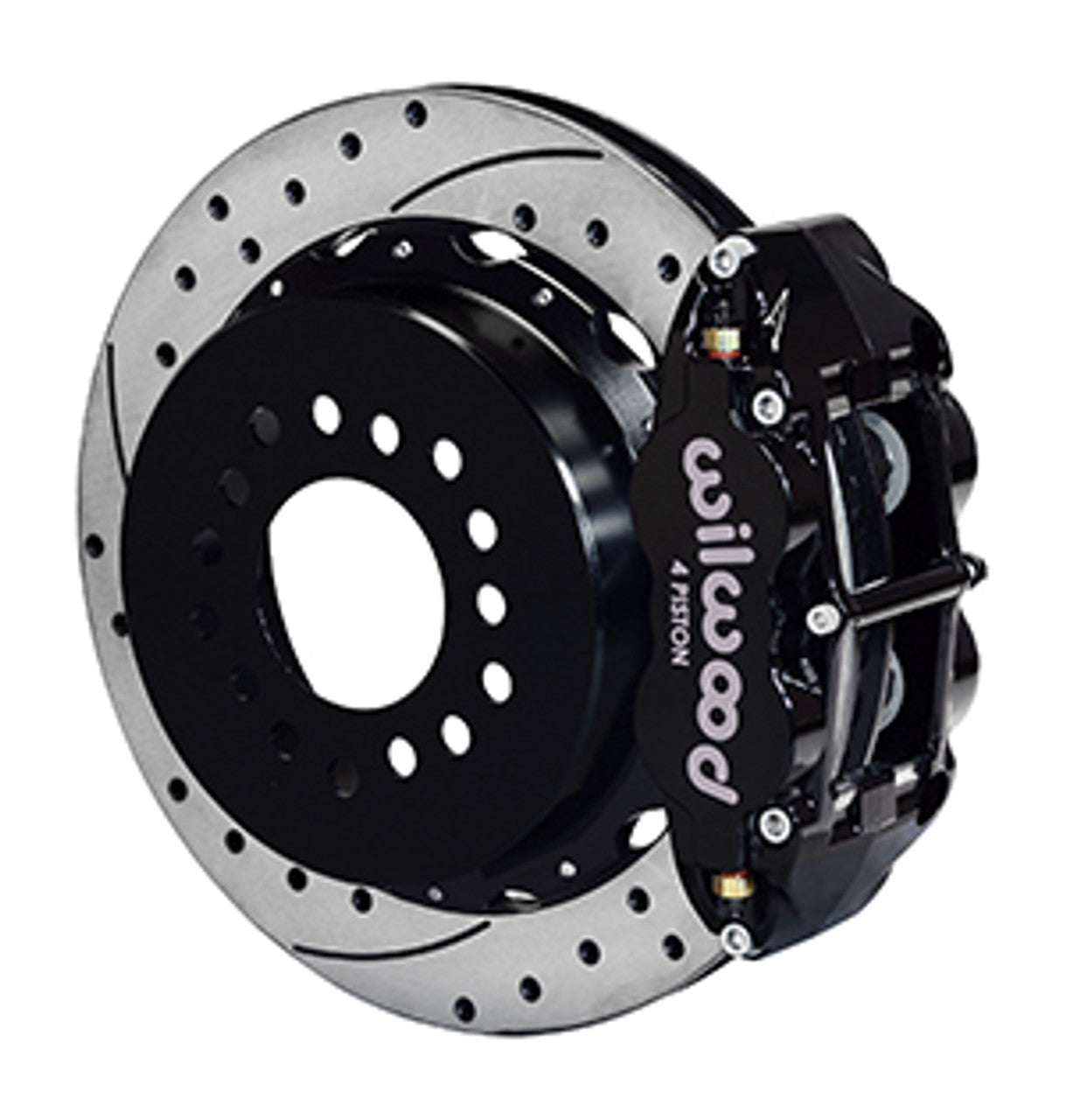 Wilwood Forged Narrow Superlite 4R Big Brake Rear Parking Brake Kit 12.88" Drilled & Slotted (05-14 Mustang) 140-9221-D