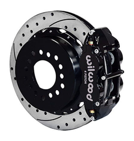 Wilwood Forged Narrow Superlite 4R Big Brake Rear Parking Brake Kit 12.88" Drilled & Slotted (05-14 Mustang) 140-9221-D