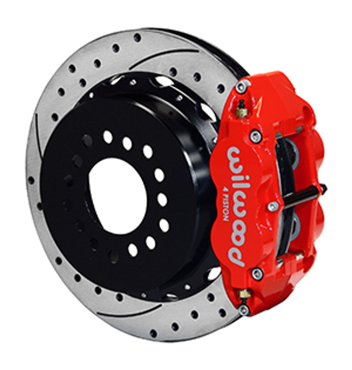 Wilwood Forged Narrow Superlite 4R Big Brake Rear Parking Brake Kit 12.88" Drilled & Slotted (05-14 Mustang) 140-9221-D